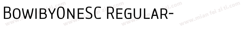 BowibyOneSC Regular字体转换